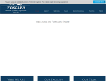 Tablet Screenshot of foxglenfarm.com